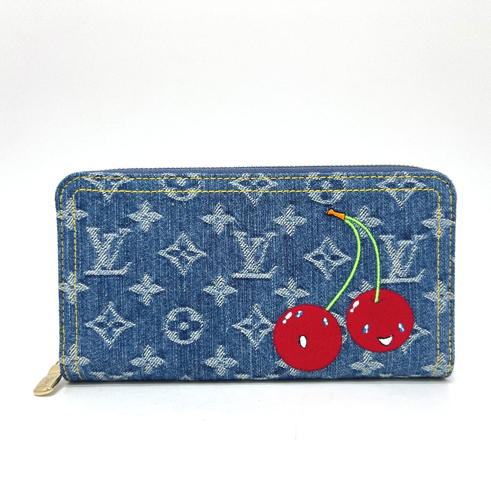 Louis Vuitton Long Purse M23161 Takashi Murakami Monogram Denim Blue Wallet Case 3