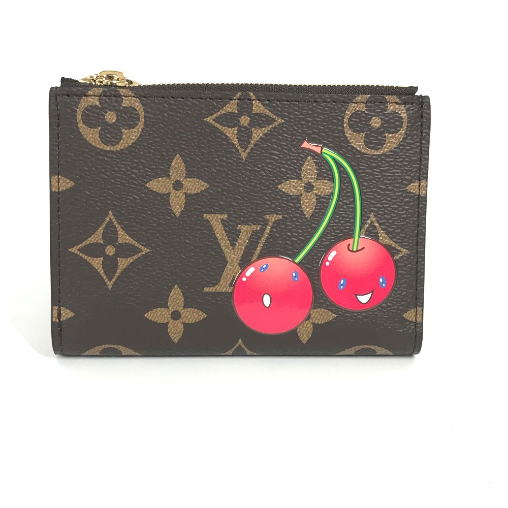 Louis Vuitton Folded M13420 Takashi Murakami collaboration Monogram Canvas Brown Wallet Case