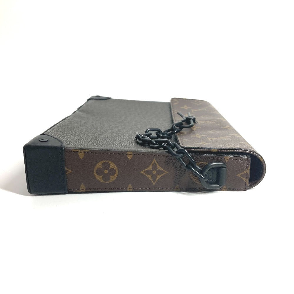 Louis Vuitton M30583 Taiga Pochette steamer Monogram Leather Canvas Khaki Clutch Bag
