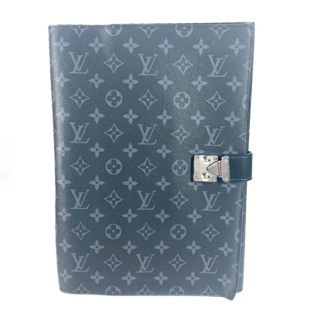 Louis Vuitton Eclipse Portodocument Frank GM Monogram Canvas Black Clutch Bag