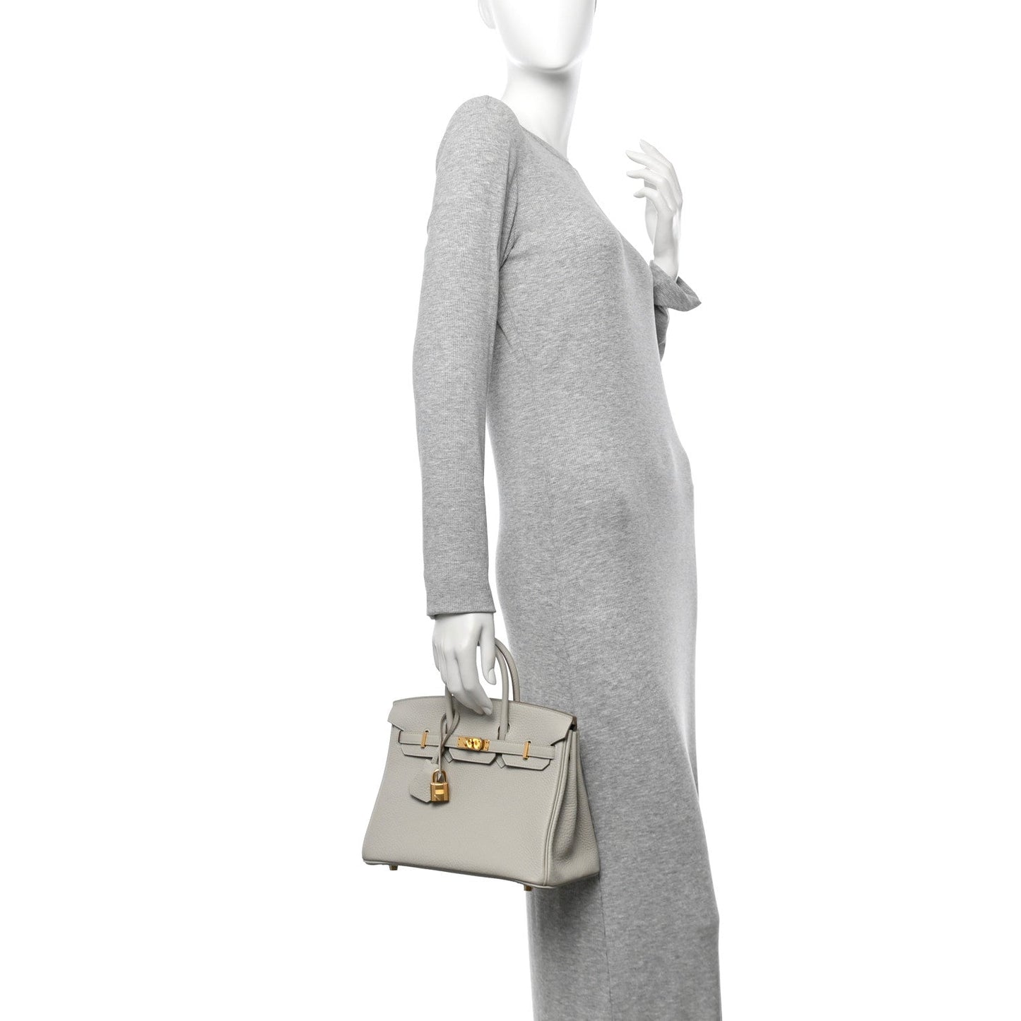 Hermes Togo Birkin Gris Pale Handbag Travel Bag
