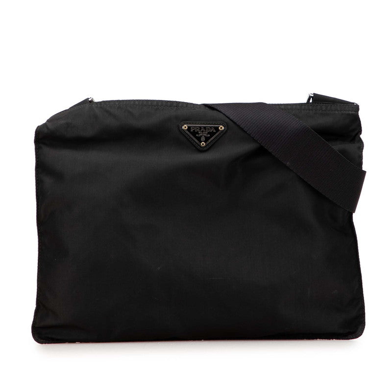 Prada Triangle Plate Shoulder Bag Nylon Logo Shoulder Bag 6