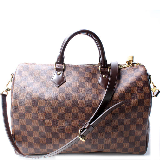 Louis Vuitton Speedy 35 Bandouliere Ebene Damier Handbag