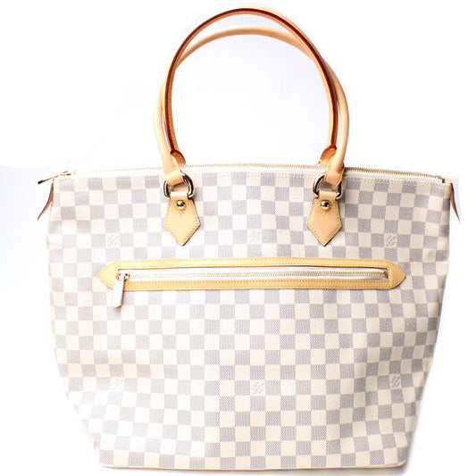 Louis Vuitton Saleya Azur GM Damier Handbag