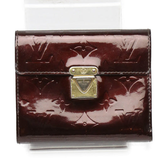 Louis Vuitton Tri-fold M93520 Vernis Amarrant Portefeuille Monogram Wallet Case