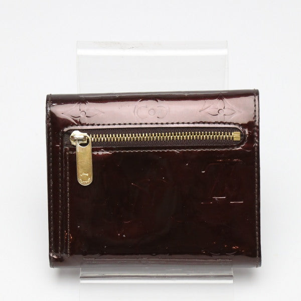 Louis Vuitton Tri-fold M93520 Vernis Amarrant Portefeuille Monogram Wallet Case