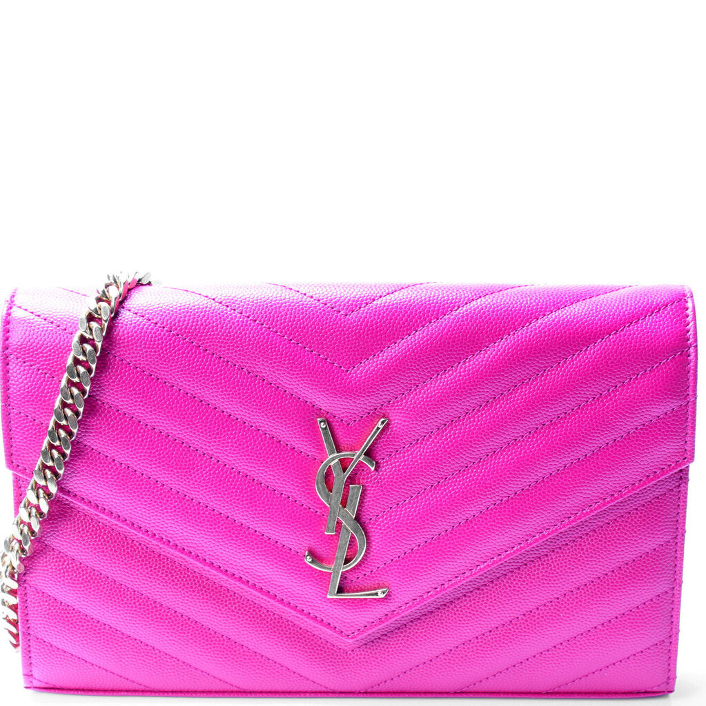 YSL Saint Laurent Grain De Wallet Bag Chain Travel Bag De Chain Wallet
