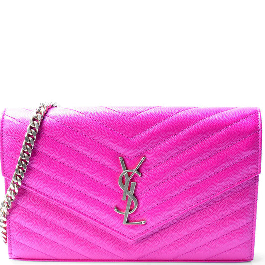 YSL Saint Laurent Grain De Wallet Bag Chain Travel Bag De Chain Wallet