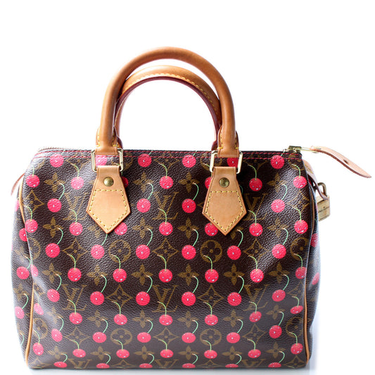 Louis Vuitton Speedy 25 Cerises Monogram Handbag