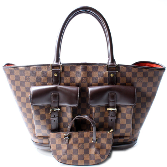 Louis Vuitton Manosque GM Ebene Damier Handbag