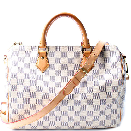 Louis Vuitton Speedy 30 Bandouliere Azur Damier Handbag Azur 2