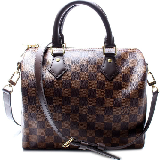 Louis Vuitton Speedy 25 Bandouliere Ebene Damier Handbag