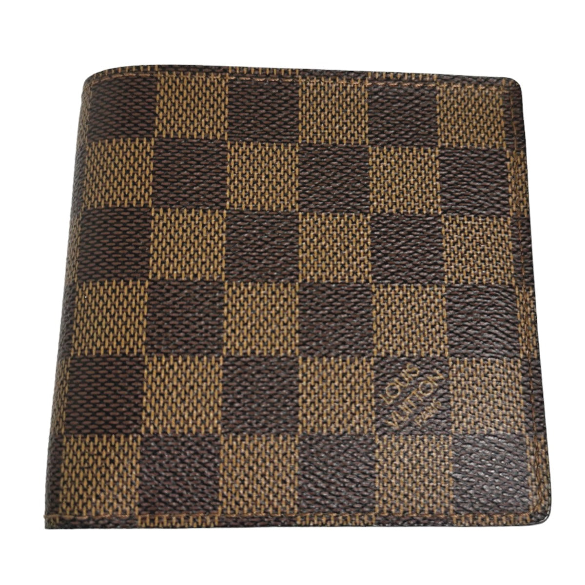 Louis Vuitton Bifold N61675 Damier Bi-fold pocket Canvas Brown Wallet Case