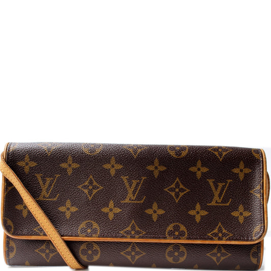 Louis Vuitton Pochette Twin GM Monogram Clutch Bag Monogram 5