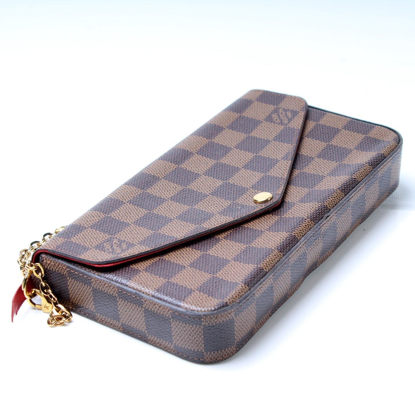 Louis Vuitton Pochette Felicie Ebene Damier Clutch Bag Ebene 5