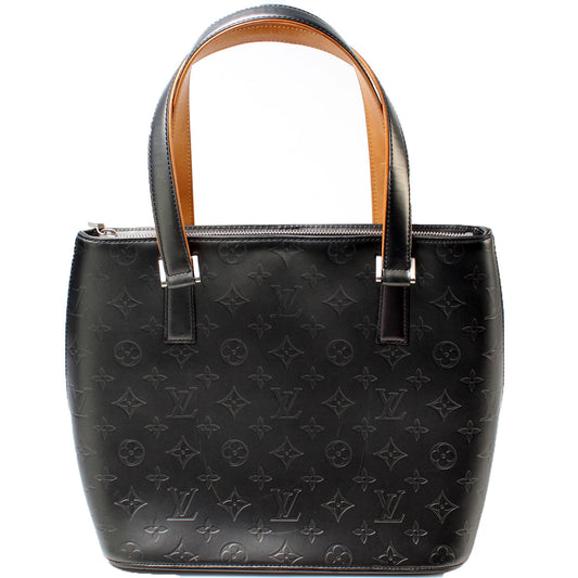 Louis Vuitton Stockton Mat Monogram Leather Handbag