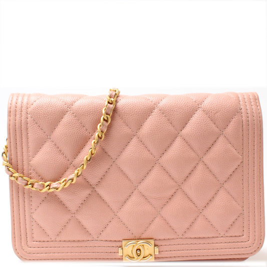 Chanel WOC Boy Caviar Clutch Bag