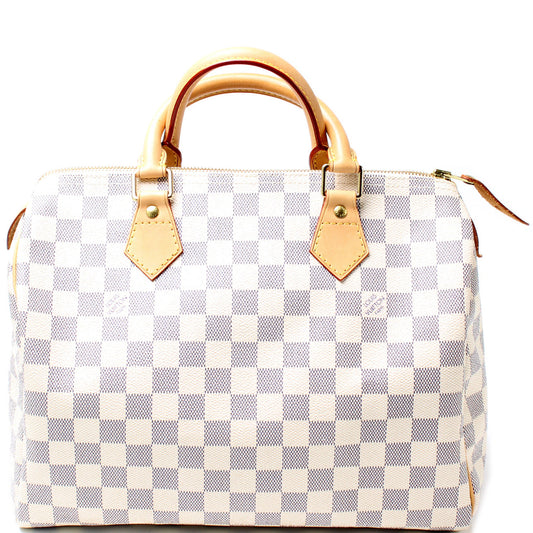 Louis Vuitton Speedy 30 Azur Damier Handbag