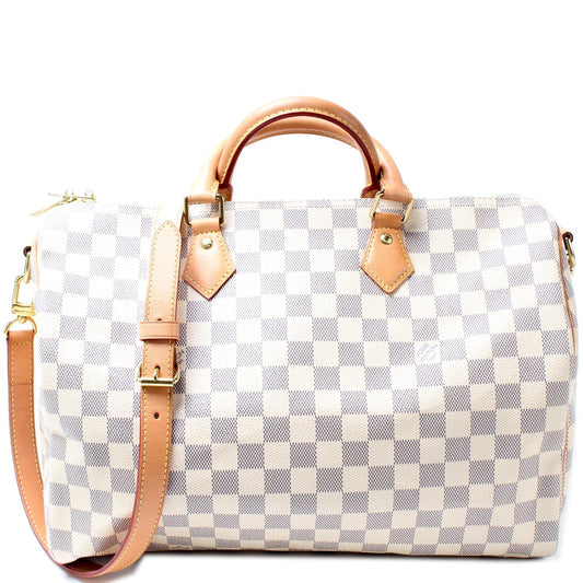 Louis Vuitton Speedy 35 Bandouliere Azur Damier Handbag Azur 2E4F91Bc
