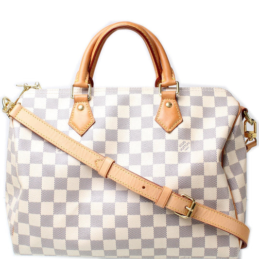 Louis Vuitton Speedy 30 Bandouliere Azur Damier Handbag Azur 7