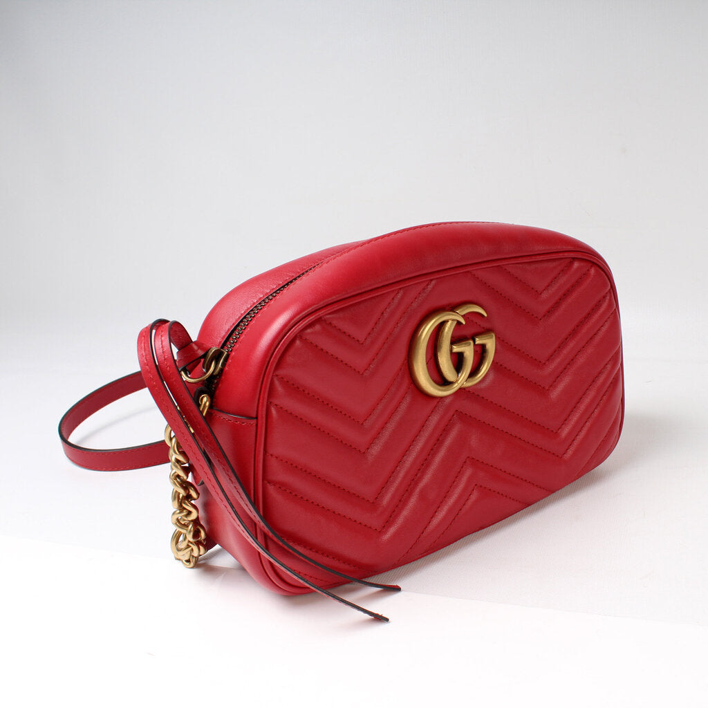 Gucci Marmont Camera Leather Small Crossbody Bag Bag 6