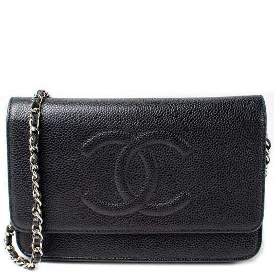 Chanel WOC Timeless CC Caviar 18M Clutch Bag