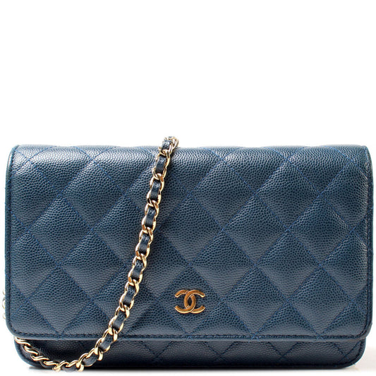 Chanel WOC Classic Quilted Caviar 22M Clutch Bag