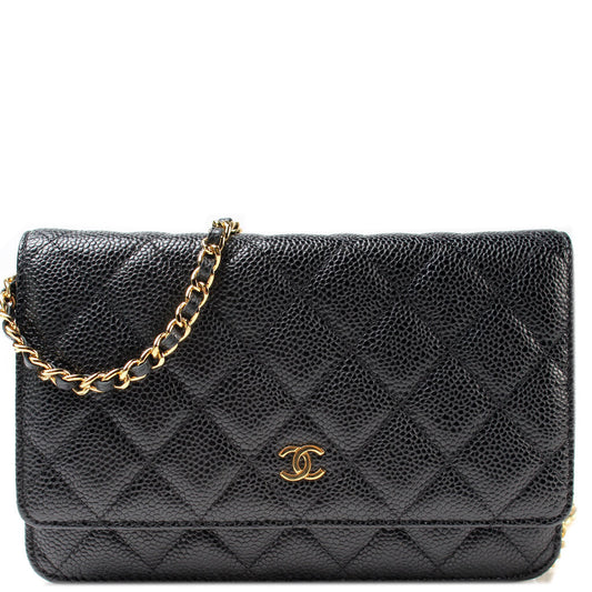 Chanel WOC Classic Quilted Caviar 19M Clutch Bag