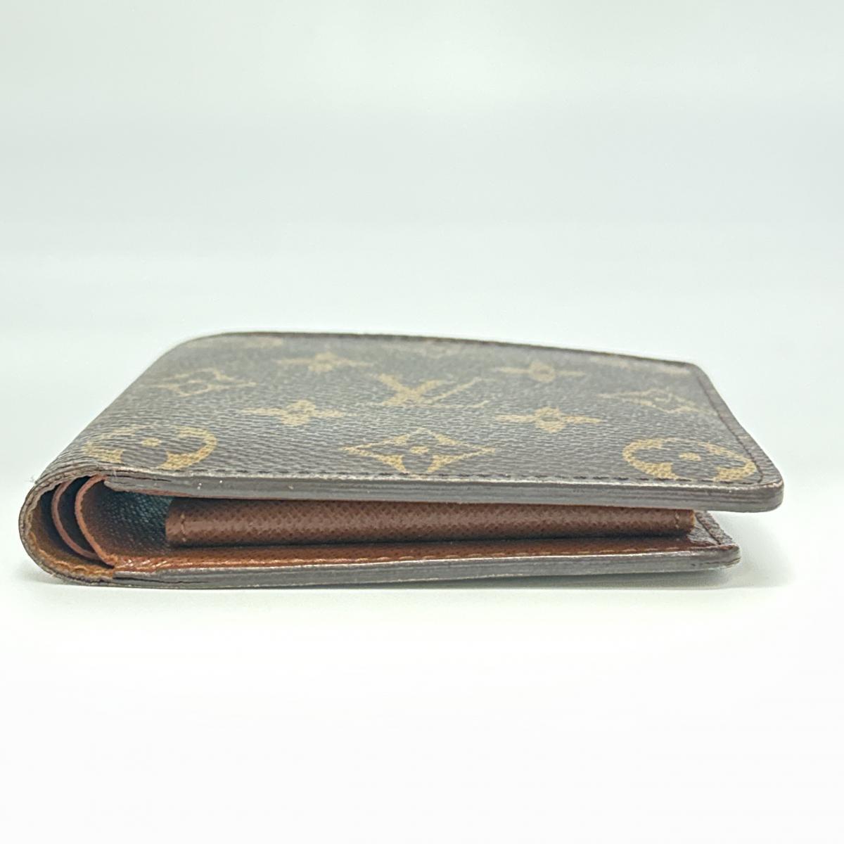 Louis Vuitton Bifold M61675 Portefeuille EMarco Monogram Canvas Brown Wallet Case