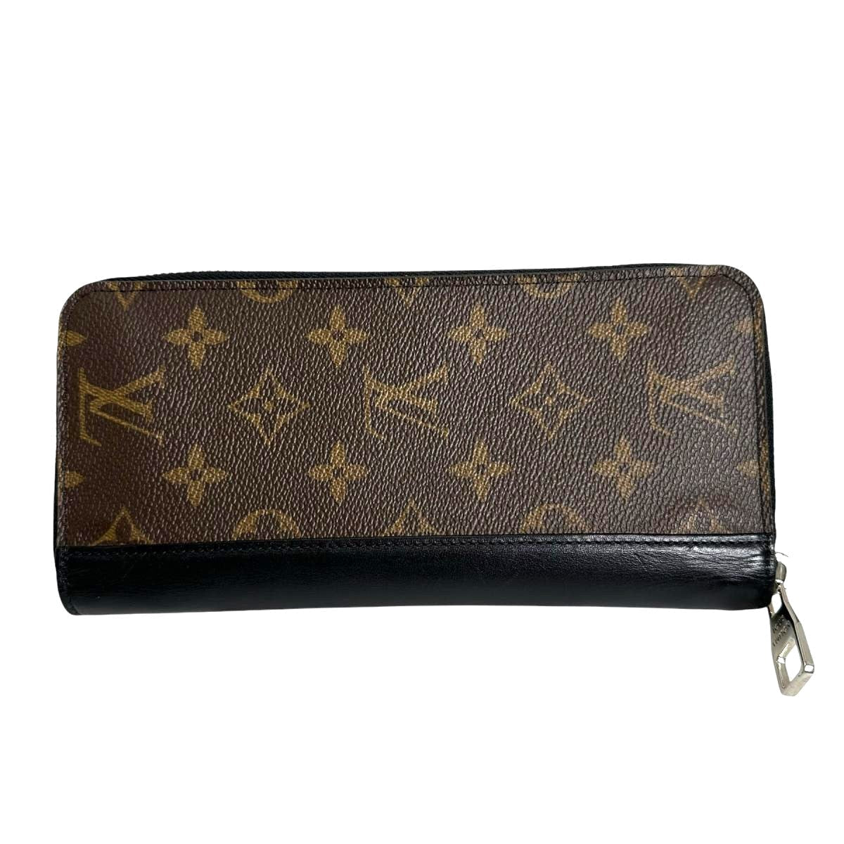 Louis Vuitton Long Purse M60109 Vertical Macasa Monogram Leather Canvas Brown Wallet Case