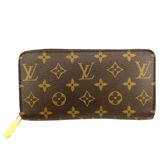 Louis Vuitton Long Purse M41895 x fuchsia Monogram Canvas Brown Wallet Case
