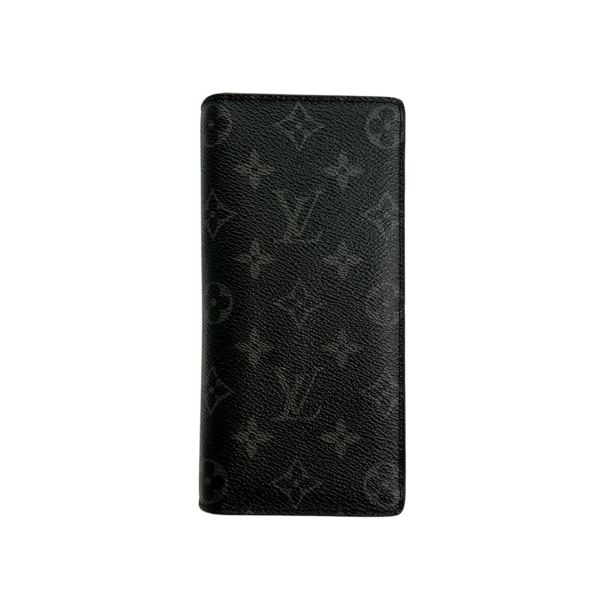 Louis Vuitton Long Purse M61697 x Bifold Monogram Canvas Black Gray Wallet Case
