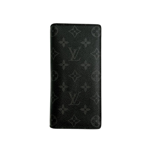 Louis Vuitton Long Purse M61697 x Bifold Monogram Canvas Black Gray Wallet Case