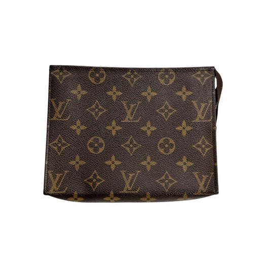 Louis Vuitton Pouch M47544 Pochette Toilette 19 Monogram Canvas Brown Clutch Bag