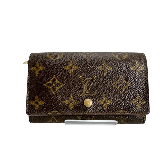 Louis Vuitton Bifold M61736 L-shaped fastener Porto Monogram Canvas Brown Wallet Case 0
