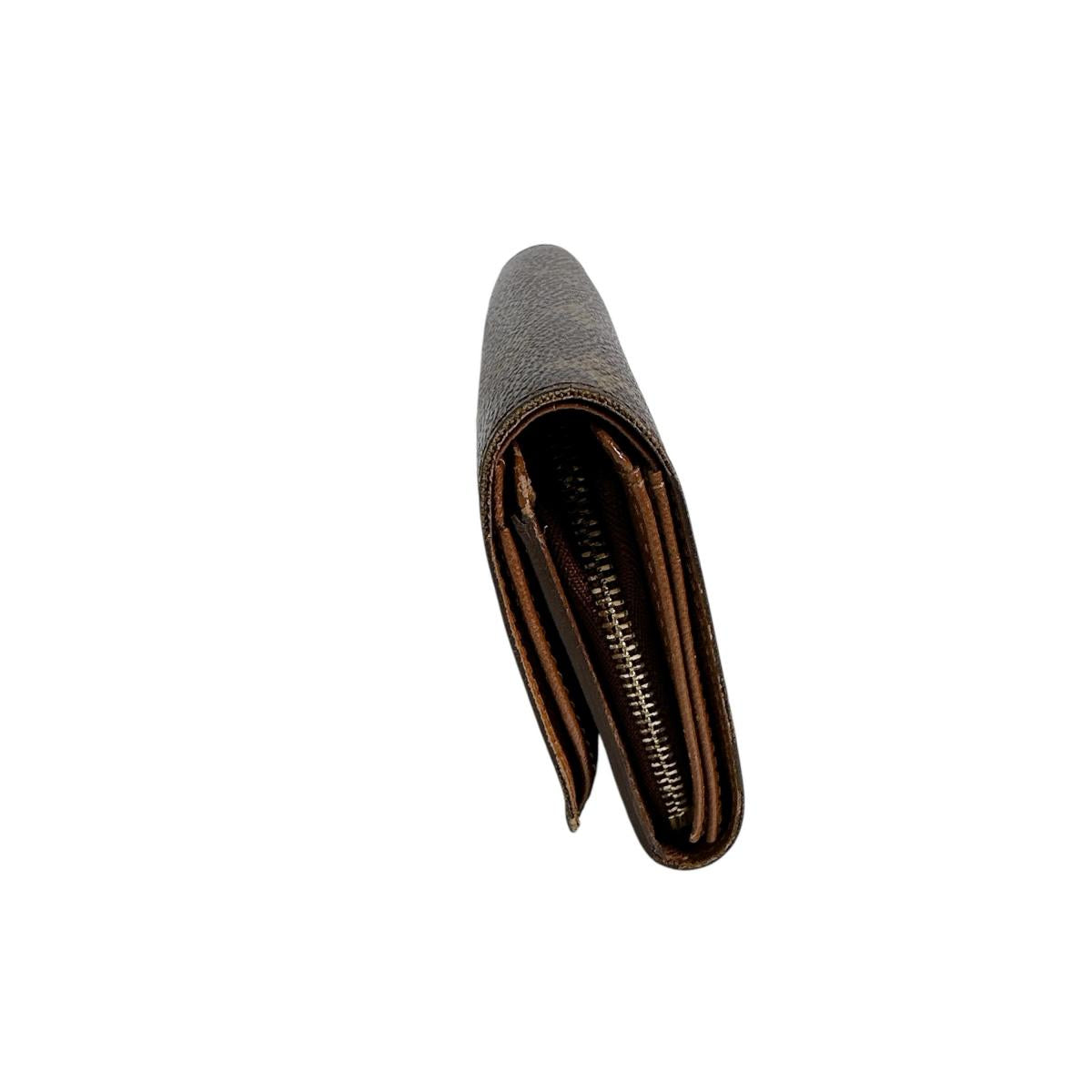 Louis Vuitton Bifold M61736 L-shaped fastener Porto Monogram Canvas Brown Wallet Case 0