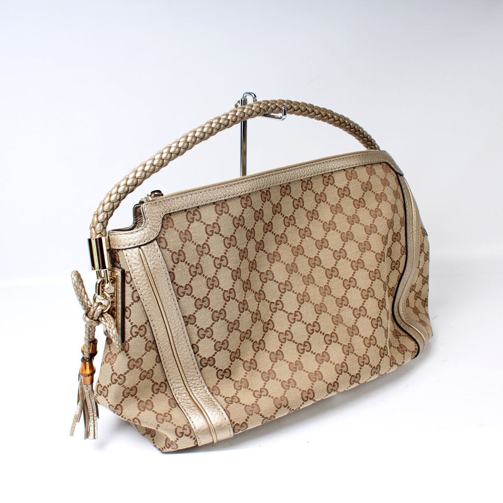 Gucci Bella Zip Top Handle Travel Bag