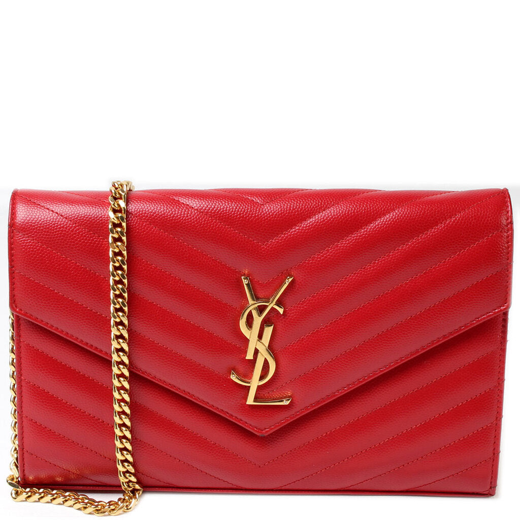 YSL Saint Laurent Grain De Wallet Bag Chain Travel Bag Chain Wallet 5