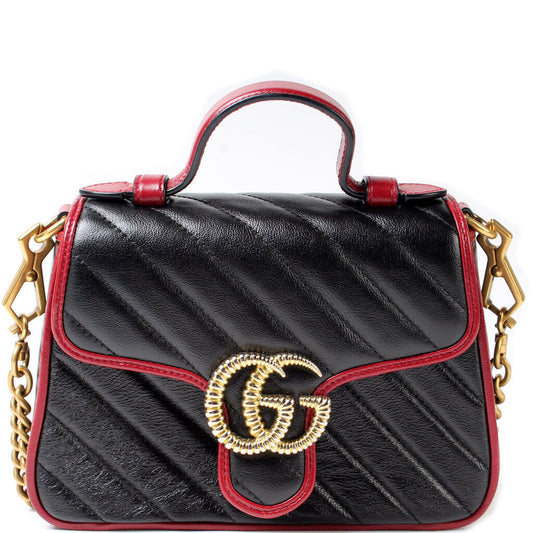 Gucci Marmont Mini Top Handle Travel Bag Top Handle