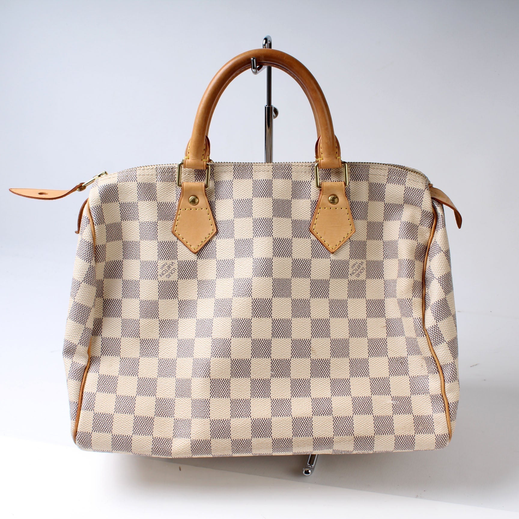 Louis Vuitton Speedy 30 Azur Damier Handbag Azur 15