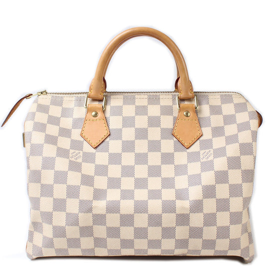 Louis Vuitton Speedy 30 Azur Damier Handbag Azur 2