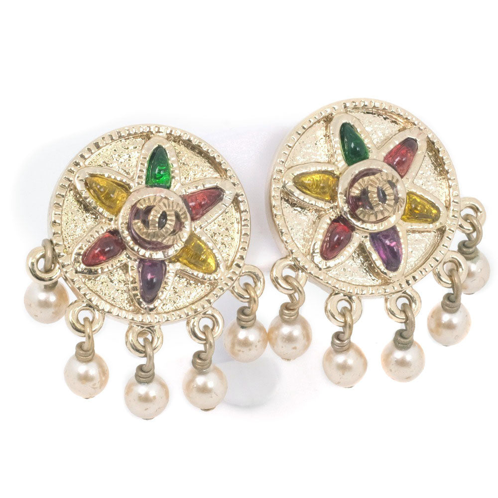 Chanel Coco Mark Earrings Fake Pearl Jewelry