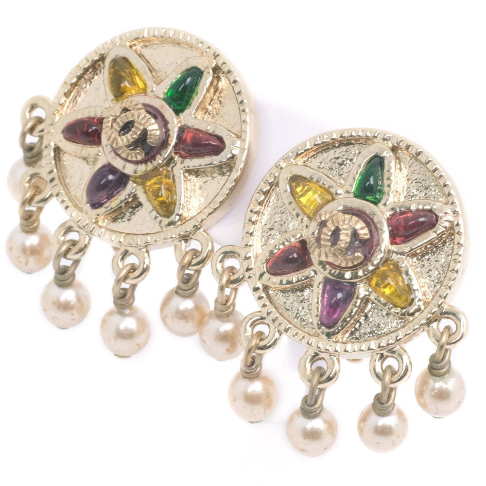 Chanel Coco Mark Earrings Fake Pearl Jewelry