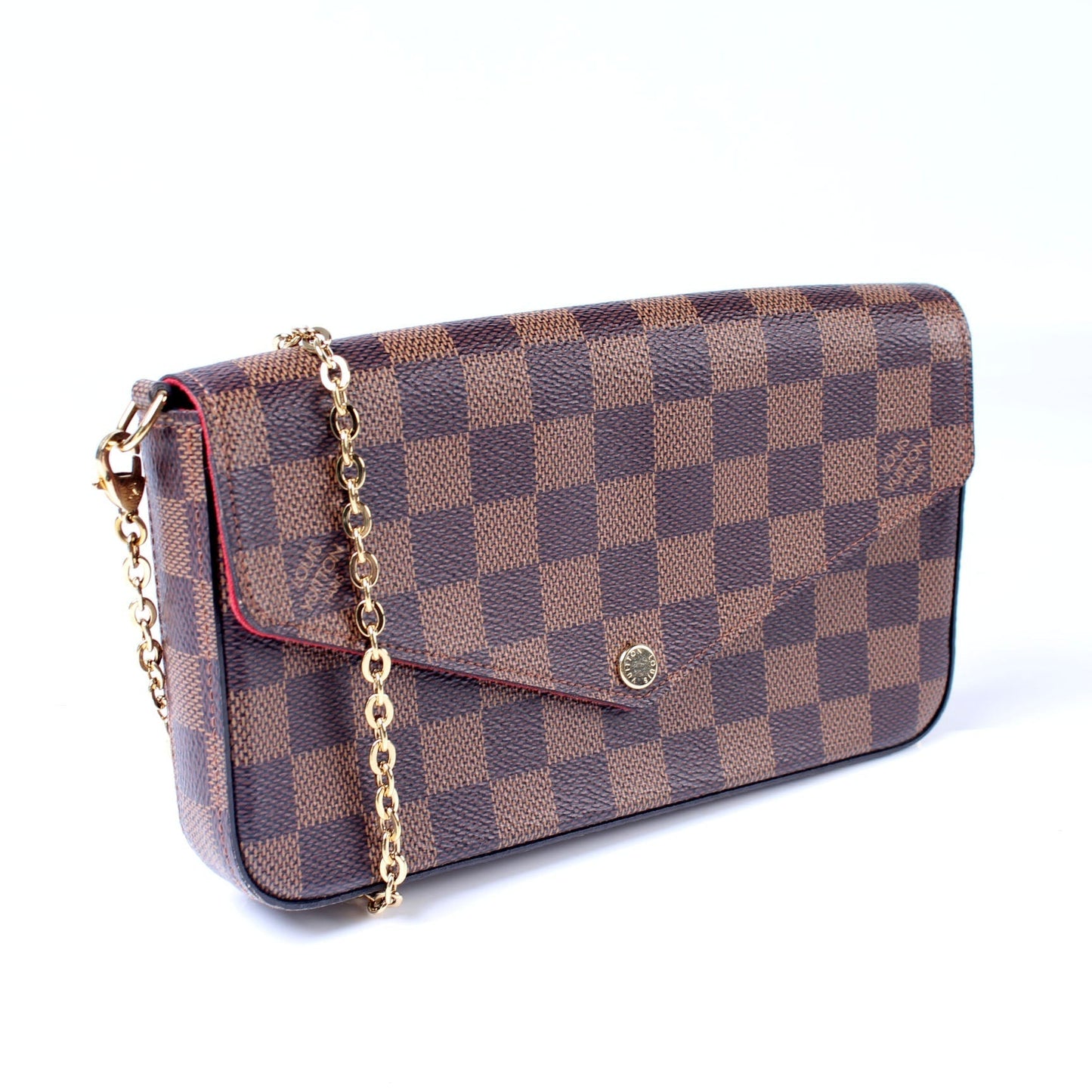 Louis Vuitton Pochette Felicie Ebene Damier Clutch Bag Ebene 6