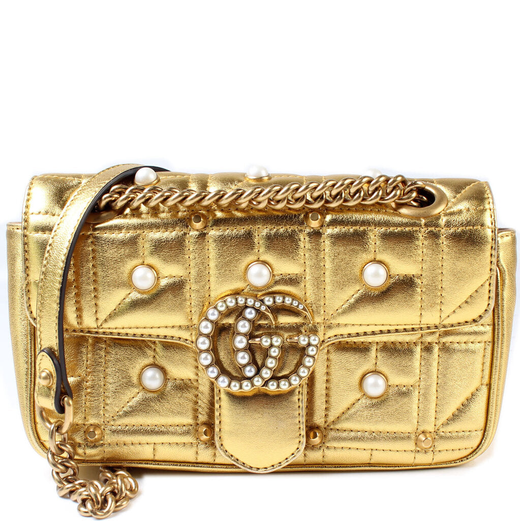 Gucci Marmont Mini Flap Shoulder Bag Flap 4