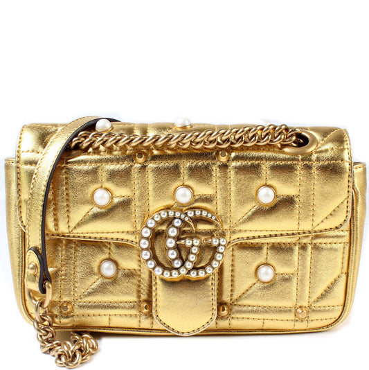 Gucci Marmont Mini Flap Shoulder Bag Flap 4