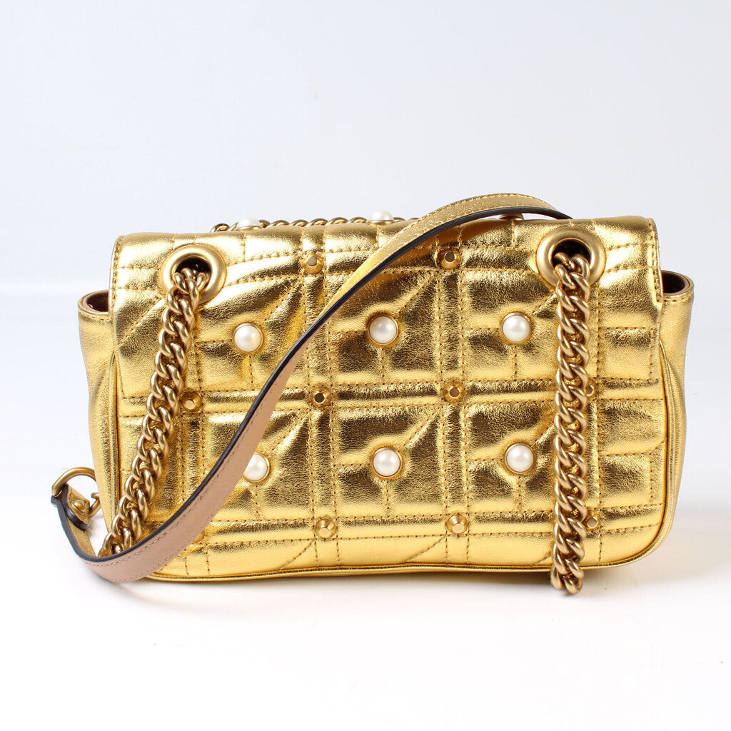 Gucci Marmont Mini Flap Shoulder Bag Flap 4