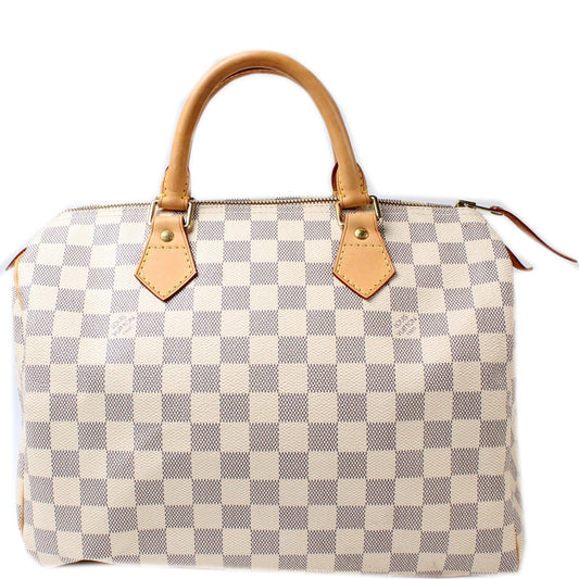 Louis Vuitton Speedy 30 Azur Damier Handbag Azur 23