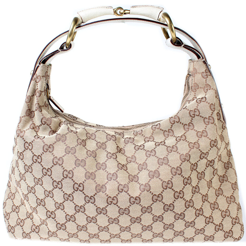 Gucci Horsebit Canvas Shoulder Bag 3