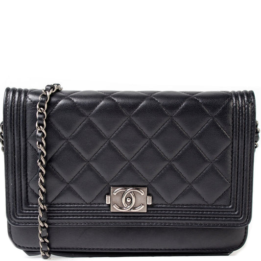 Chanel WOC Boy Lambskin 16M Clutch Bag